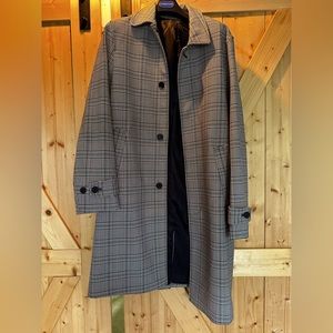 H&M Glen Plaid Overcoat - 36 or Men’s Small